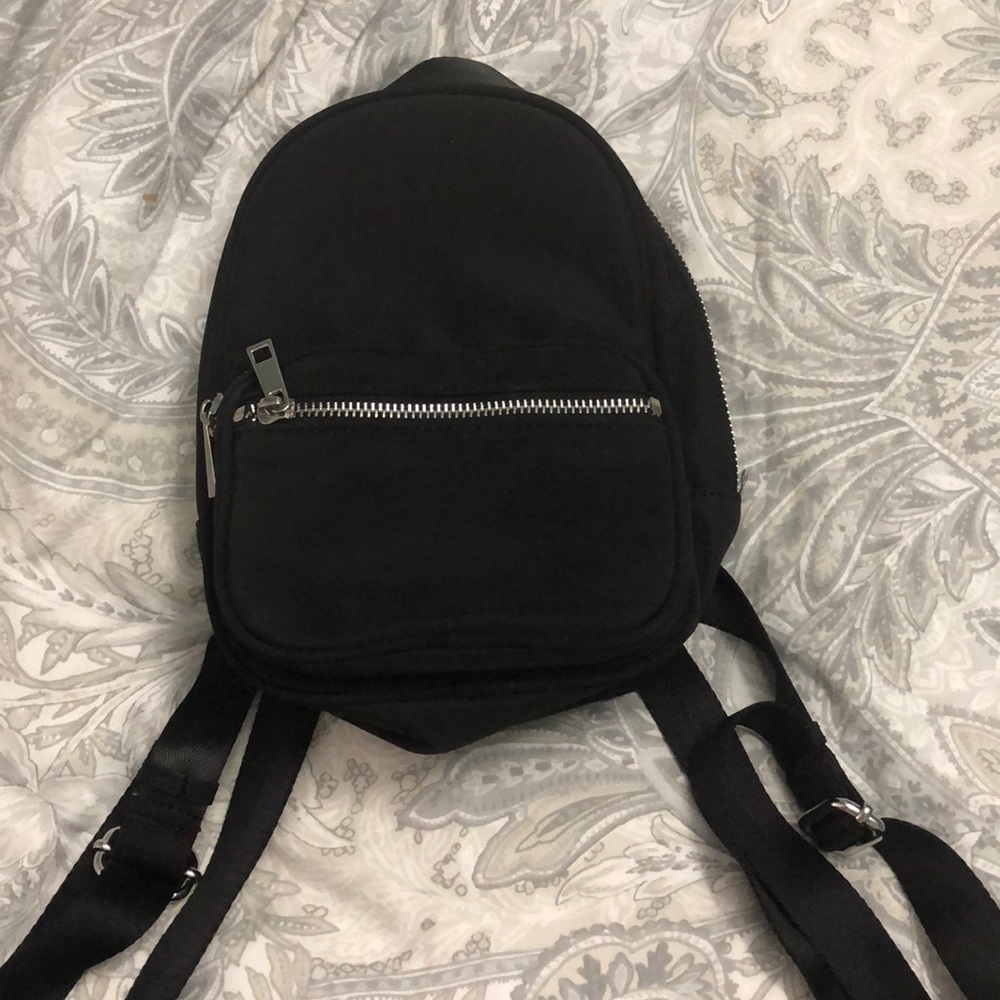 Black mini backpack